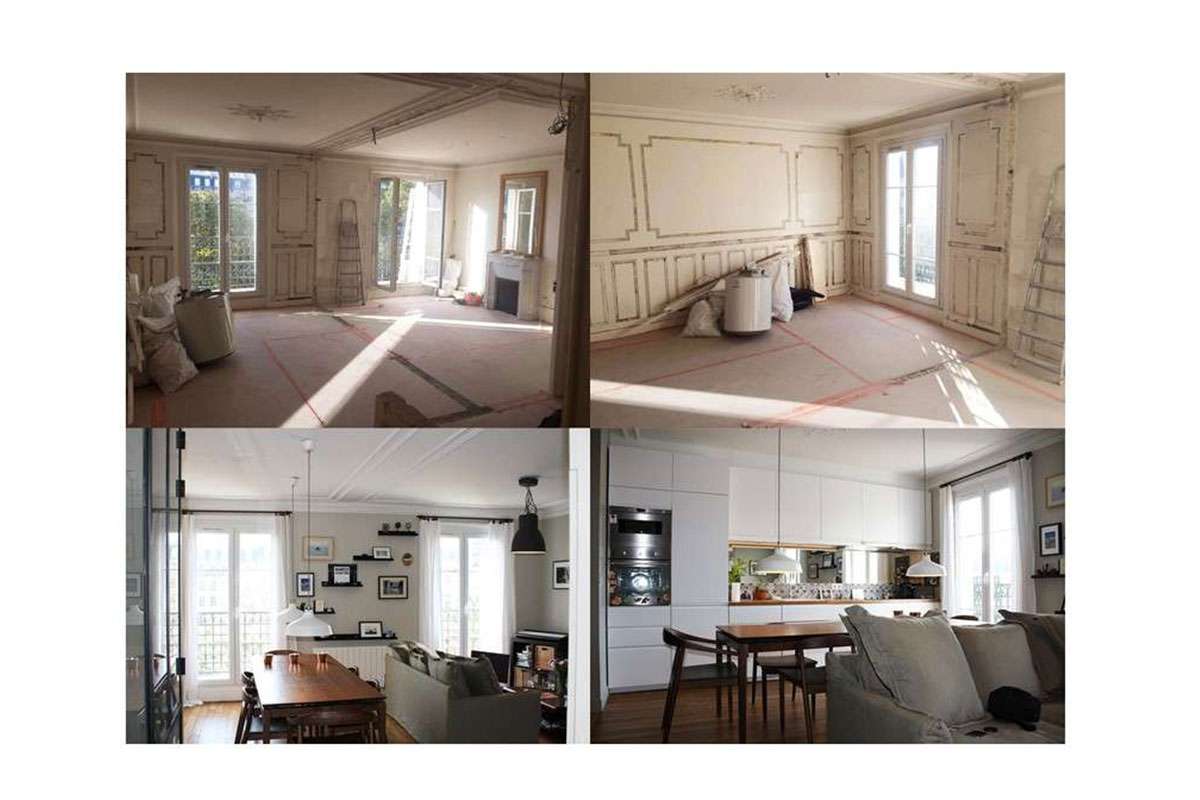 avant apres renovation appartement 