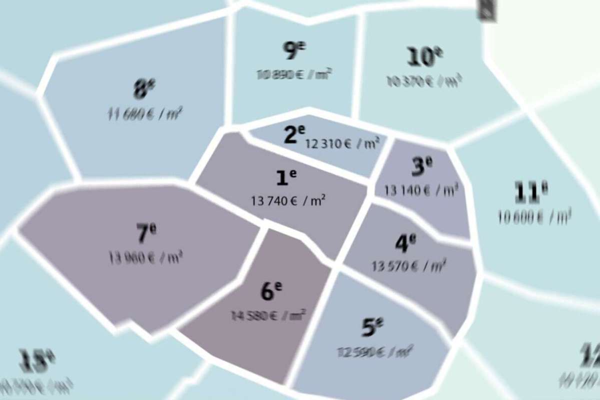 carte prix immobiliers paris